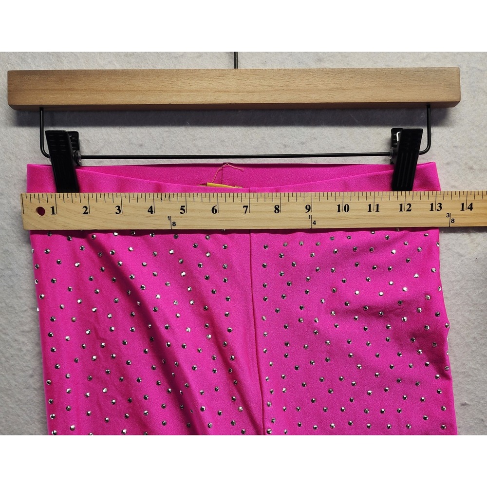 Daisy Women Hot Pink Rhinestone Cropped Zip Jacket and Leggings Set Medium - Picture 14 of 14